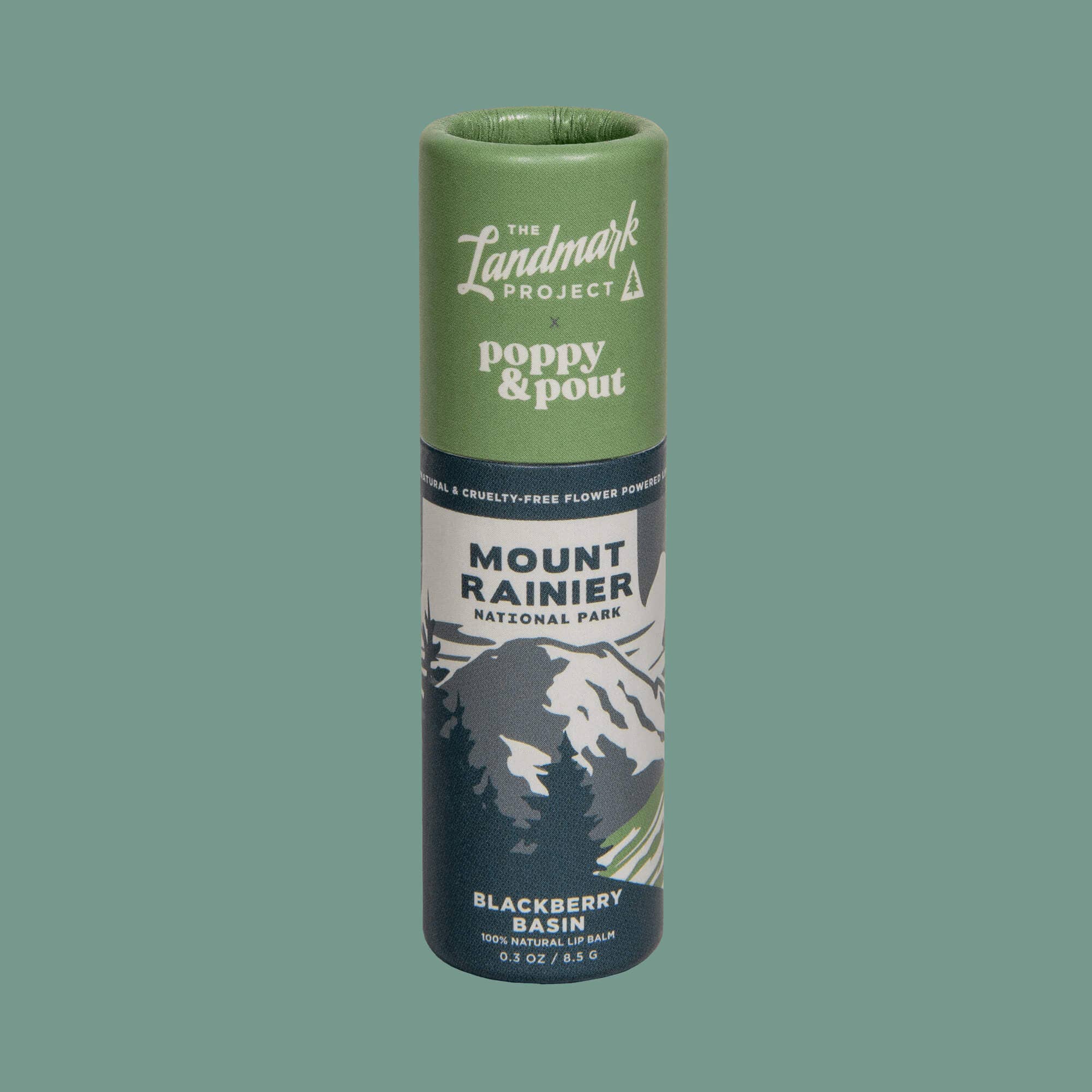 The Landmark Project, Lip Balm, Mount Rainier Blackberry Basin Poppy & Pout- Tilden Co.
