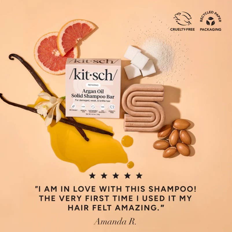 Repairing Argan Oil Shampoo Bar KITSCH- Tilden Co.
