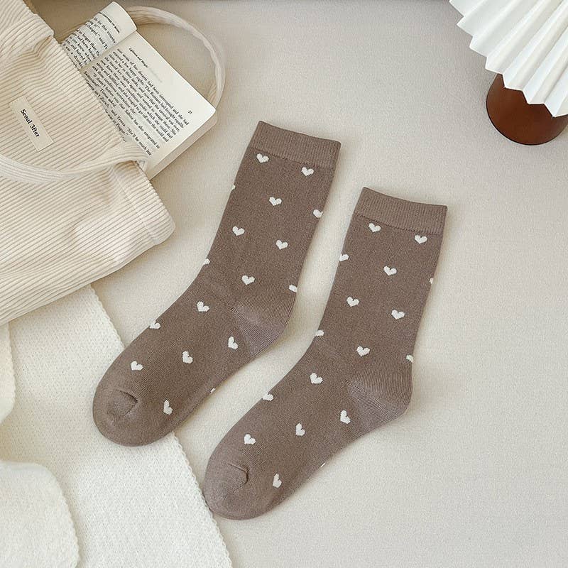 Sweetheart Crew Socks| 40S02081 Taupe Taupe JOSSLYN by wall to wall- Tilden Co.