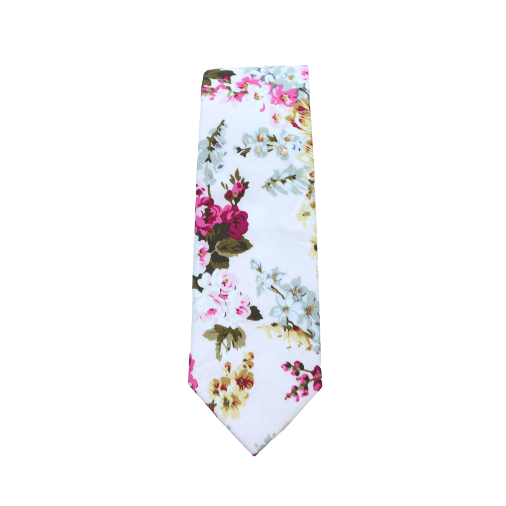 Camila Pink Floral Skinny Tie    necktie Tie Mood- Tilden Co.