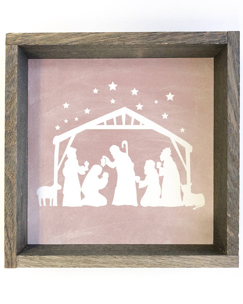 Nativity Silhouette Wood Signs Hangout Home- Tilden Co.