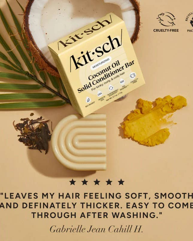 Coconut Oil Conditioner Bar for Dry Damaged Hair Soap KITSCH- Tilden Co.