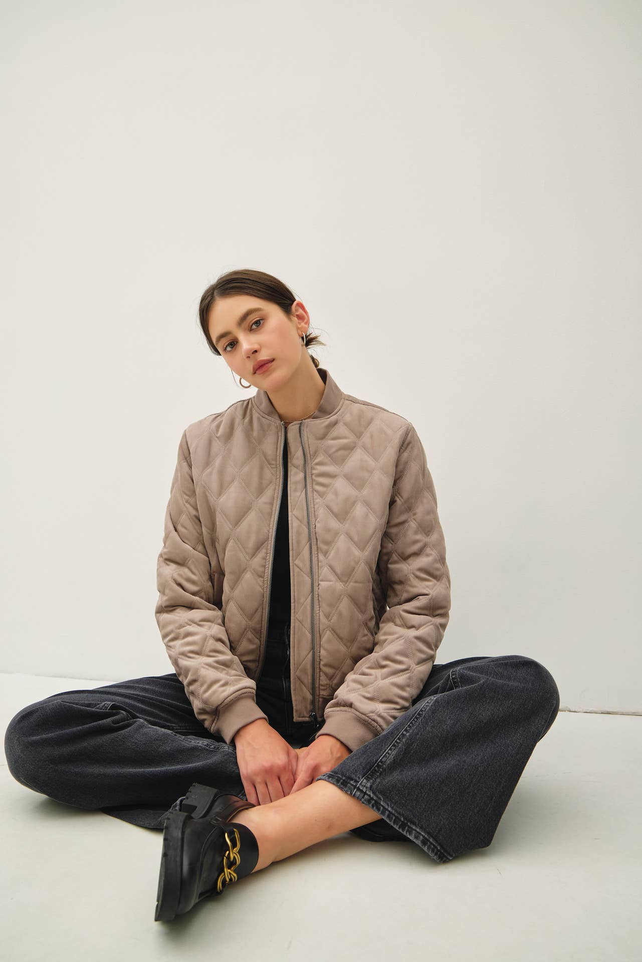 Diamond Quilted Bomber Jacket Small Small Be Cool- Tilden Co.