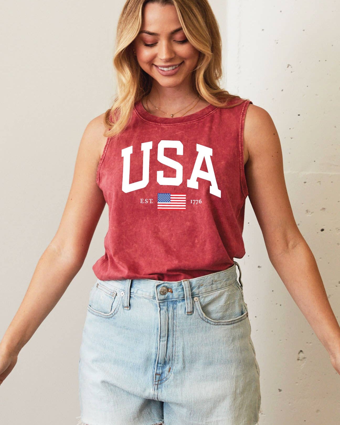 USA Mineral Graphic Tank Small Small T-Shirt OAT COLLECTIVE- Tilden Co.