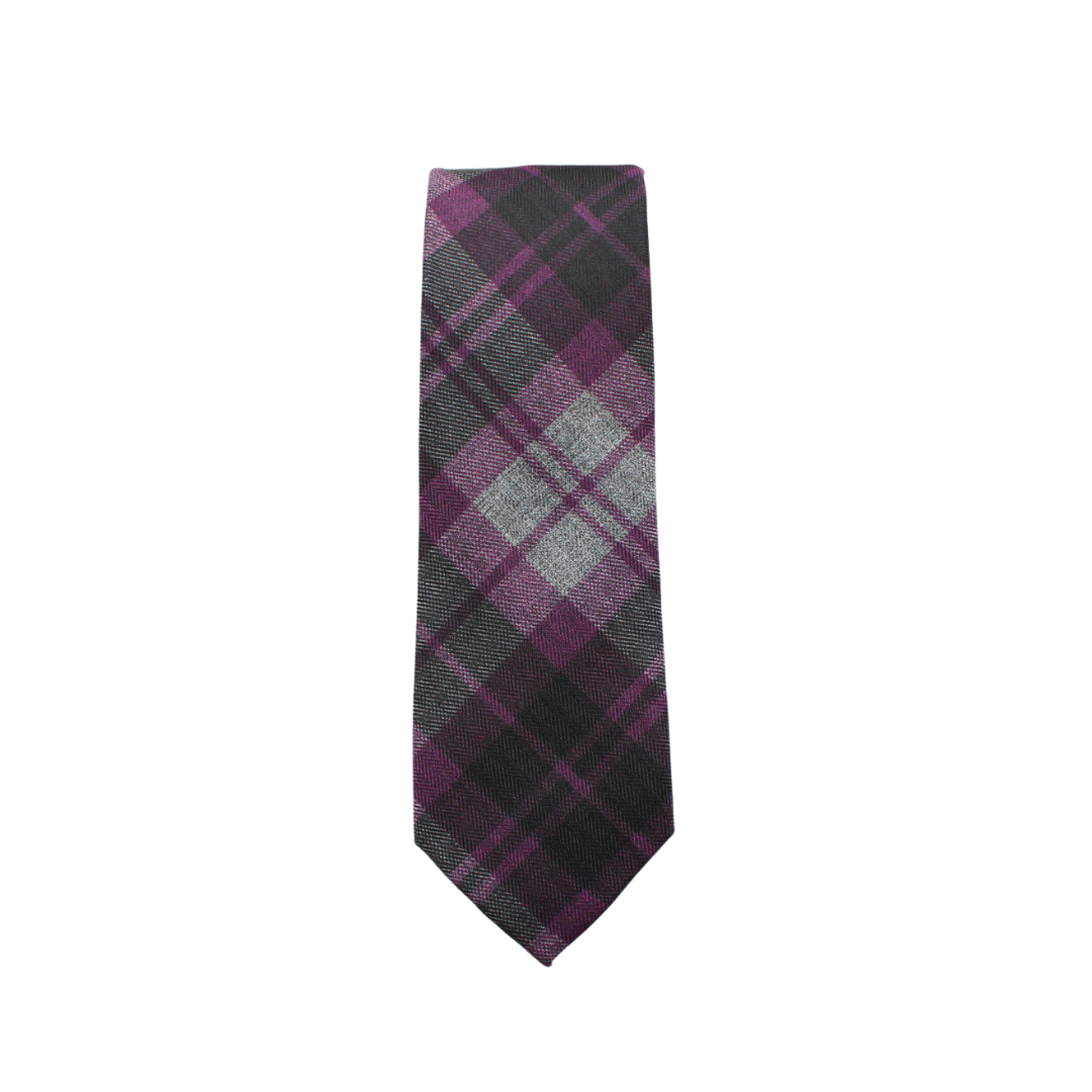Oakes Plaid Cotton Skinny Tie necktie Tie Mood- Tilden Co.