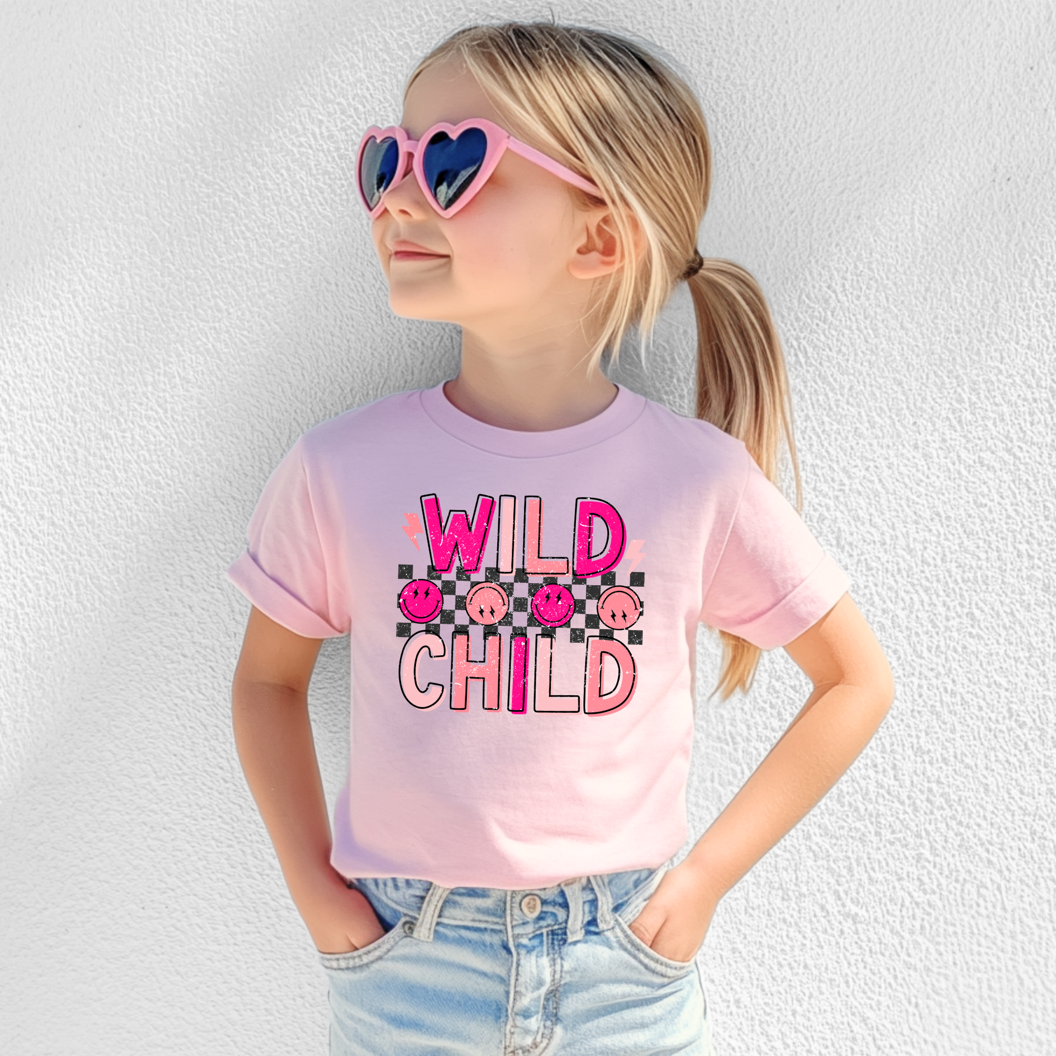 Matching Wild Child Graphic Tee in Pink T-Shirt Ave Shops- Tilden Co.
