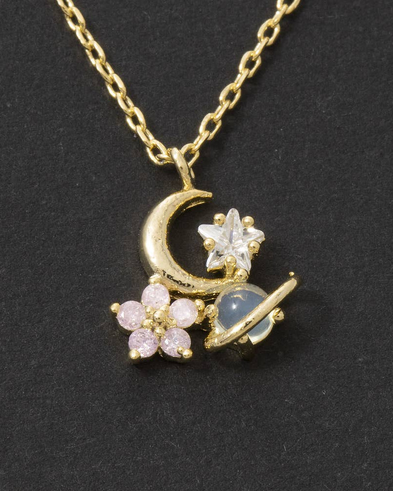Celestial Cluster Pendant Necklace Necklace Fame Accessories- Tilden Co.