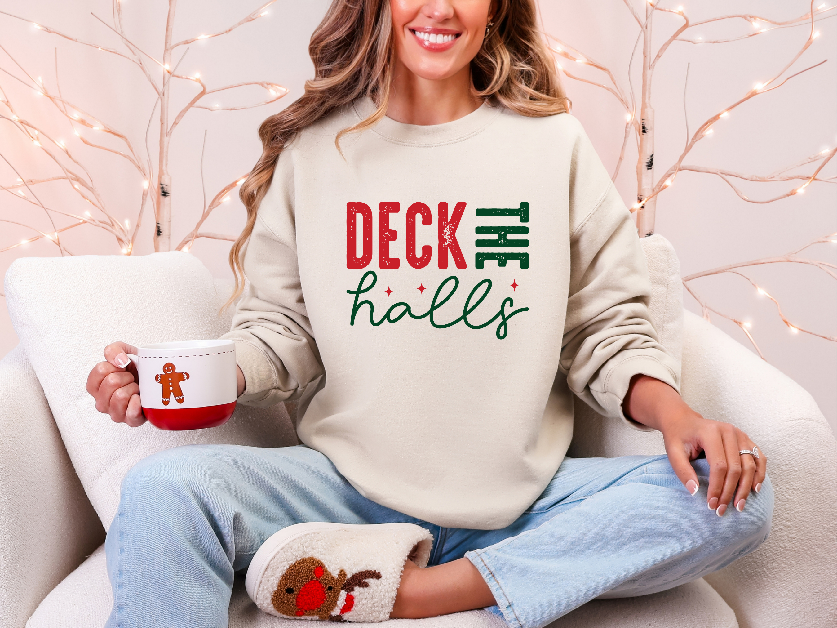 Deck The Halls Graphic Tee and Sweatshirt Womens Ave Shops- Tilden Co.