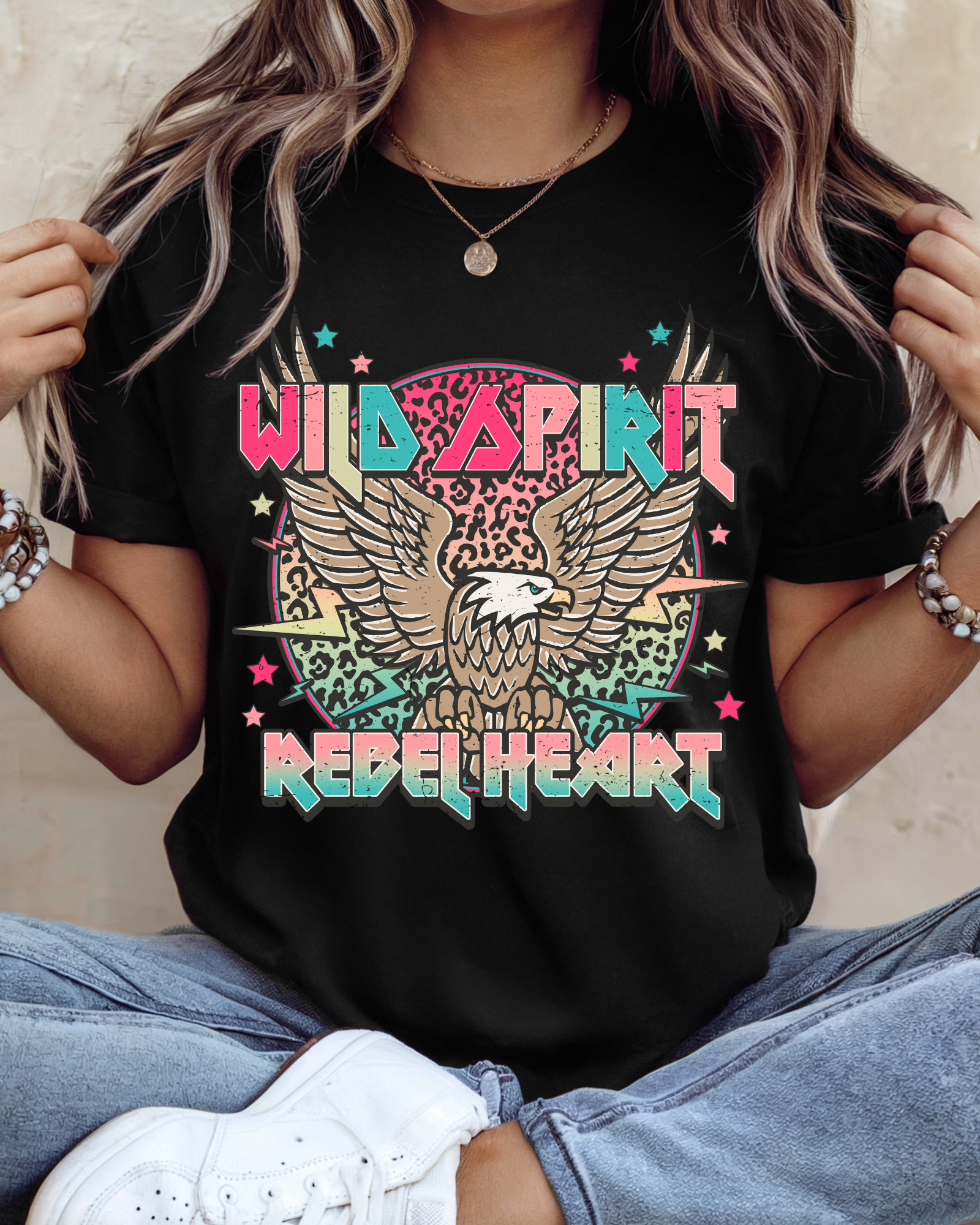 Wild Spirit Rebel Heart Graphic Tee Womens Ave Shops- Tilden Co.