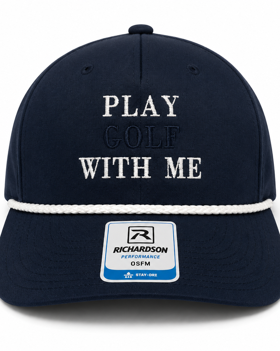 Play Golf With Me Rope Cap Hats Richardson- Tilden Co.