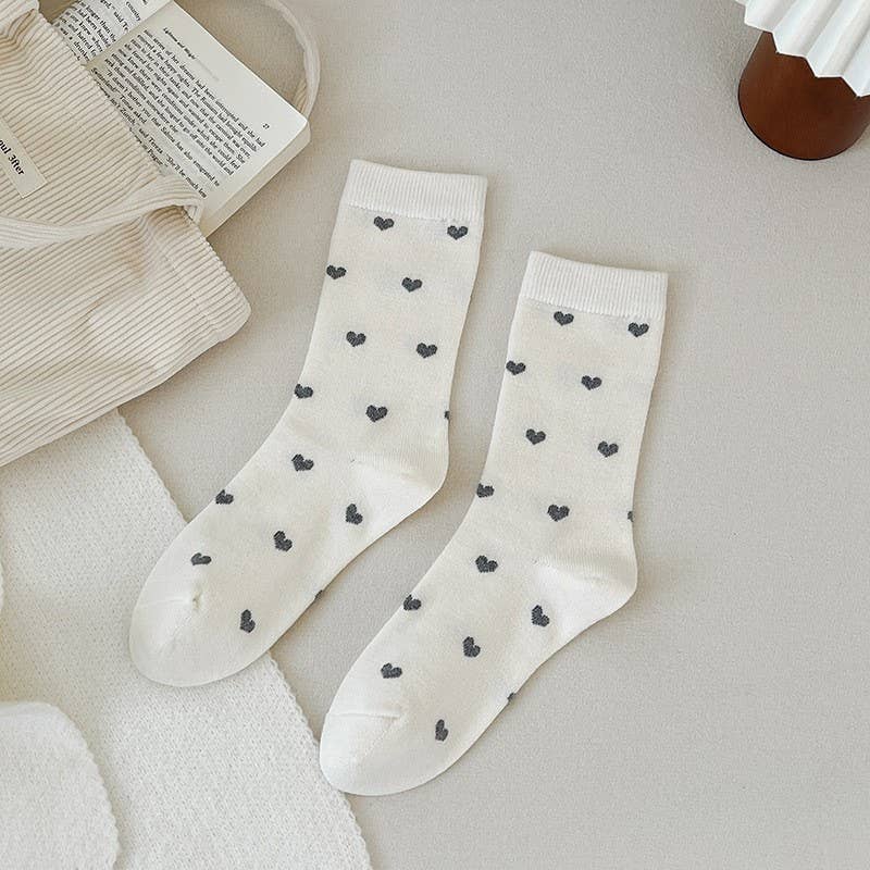Sweetheart Crew Socks| 40S02081 White White JOSSLYN by wall to wall- Tilden Co.