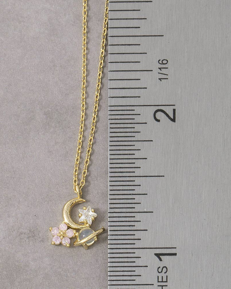 Celestial Cluster Pendant Necklace Necklace Fame Accessories- Tilden Co.