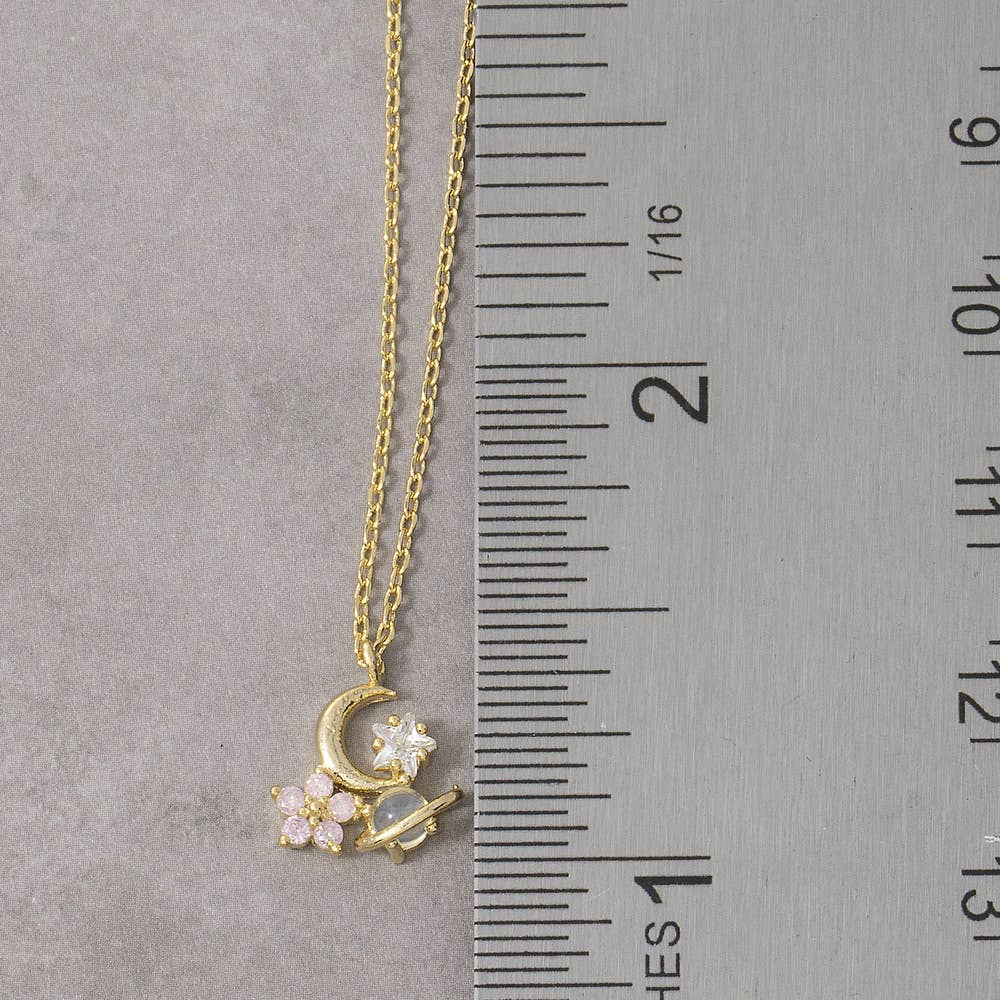 Celestial Cluster Pendant Necklace Necklace Fame Accessories- Tilden Co.