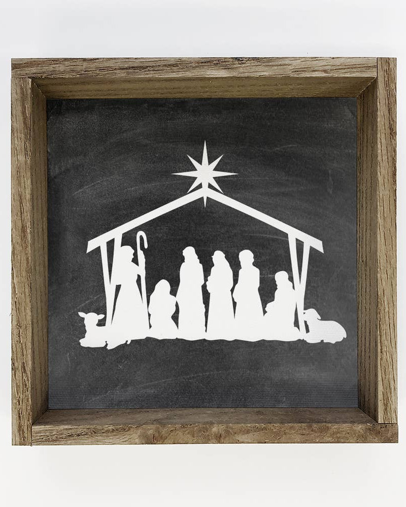 Nativity Silhouette Wood Signs Hangout Home- Tilden Co.