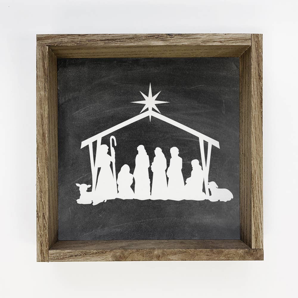 Nativity Silhouette Wood Signs Hangout Home- Tilden Co.