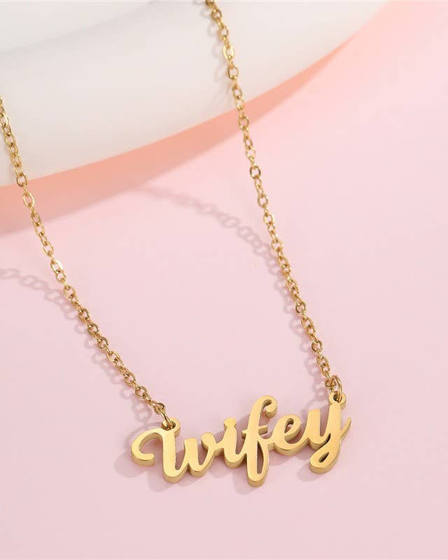Wifey Necklace | 40NK9713 necklace JOSSLYN by wall to wall- Tilden Co.