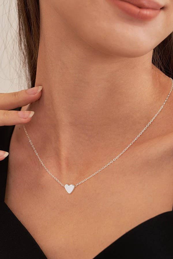 Heart Stainless Steel Necklace JOSSLYN by wall to wall- Tilden Co.