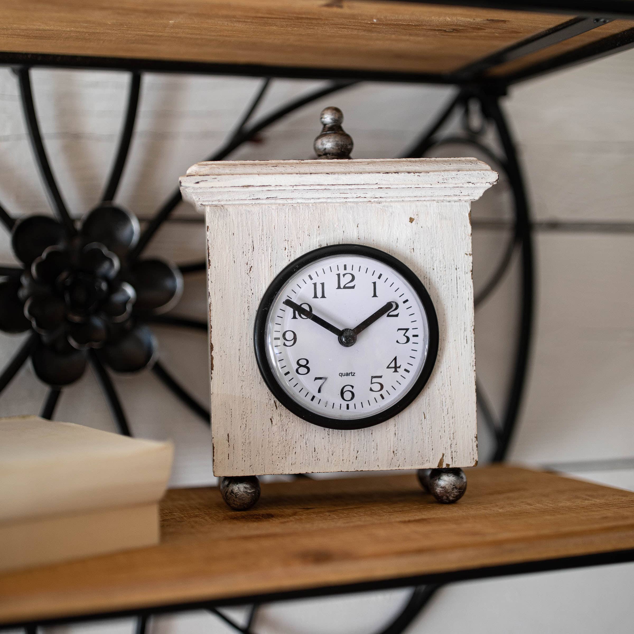 Ramona Tabletop Clock Square decor Foreside Home & Garden- Tilden Co.