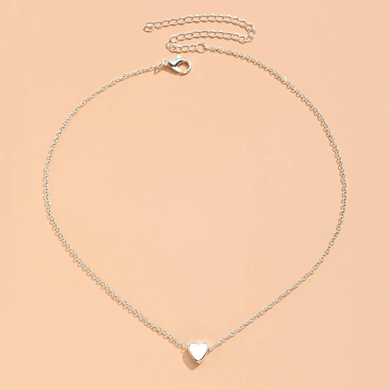Heart Stainless Steel Necklace JOSSLYN by wall to wall- Tilden Co.