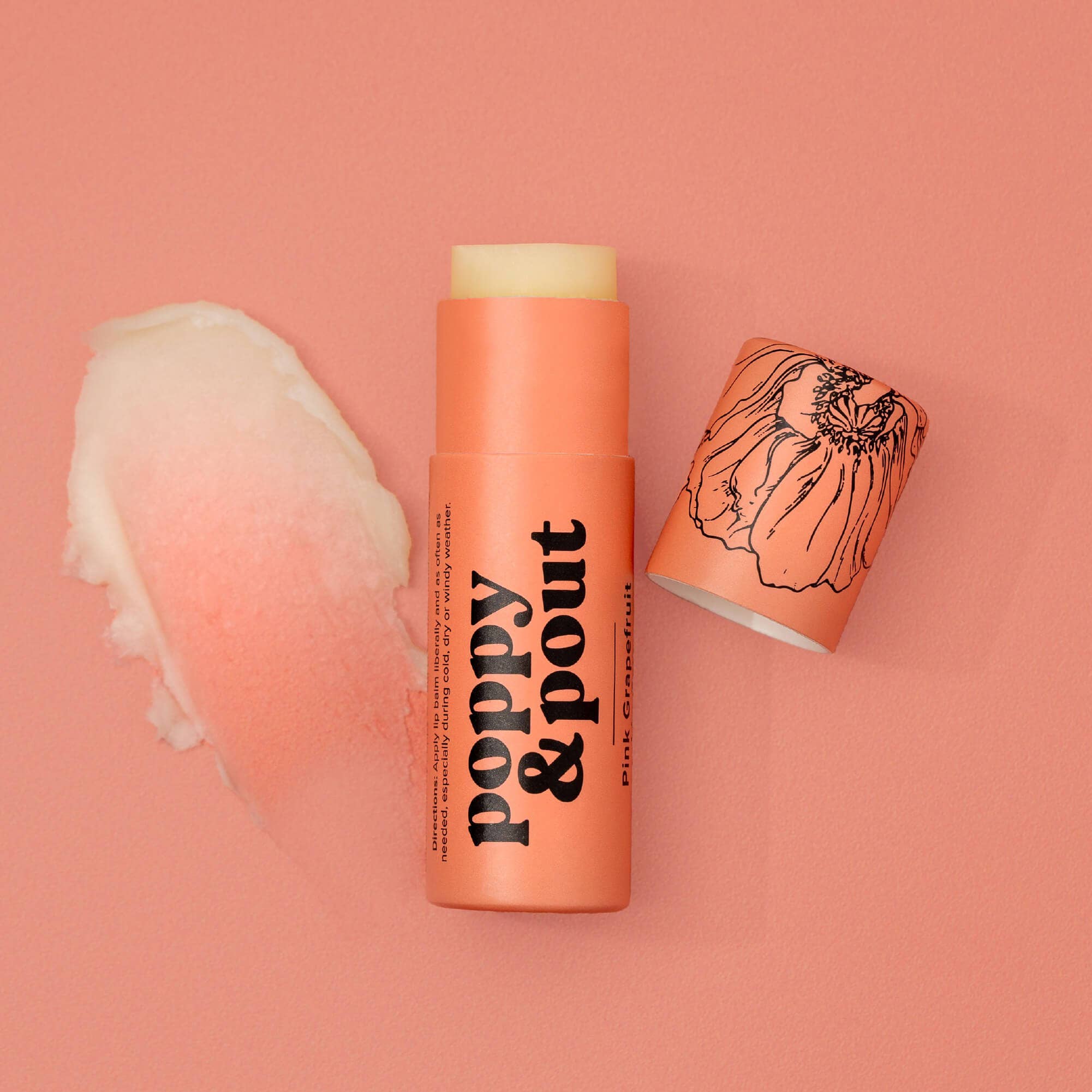 Lip Balm, Pink Grapefruit Poppy & Pout- Tilden Co.