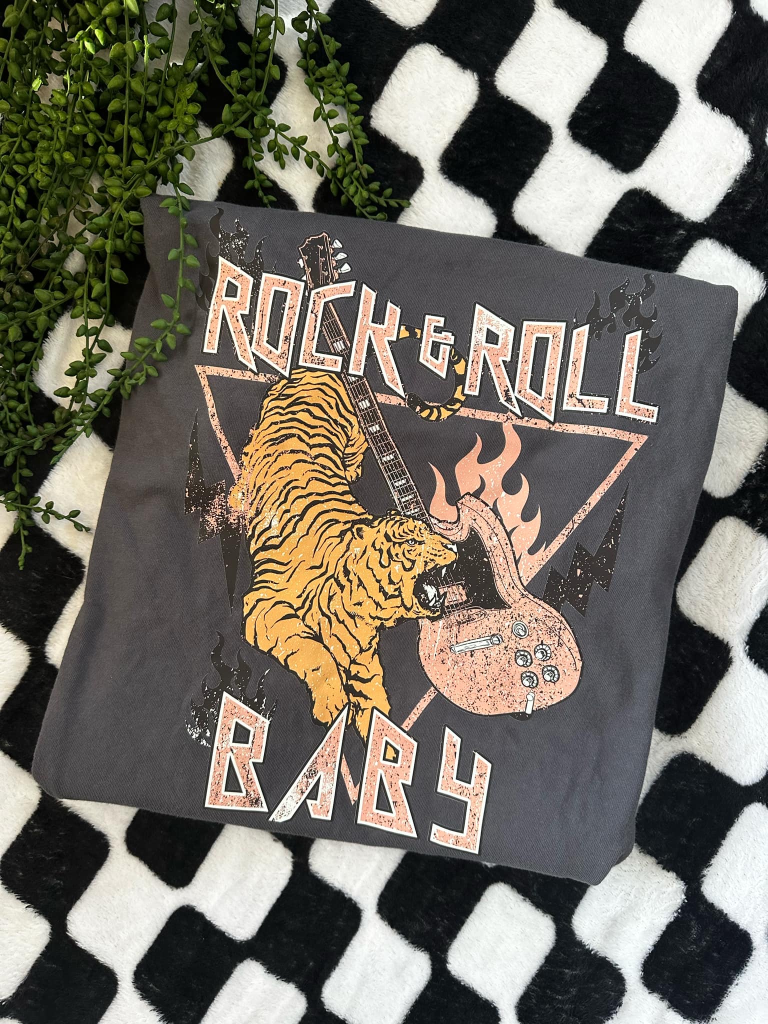 Rock & Roll Baby Graphic Tee Womens Ave Shops- Tilden Co.