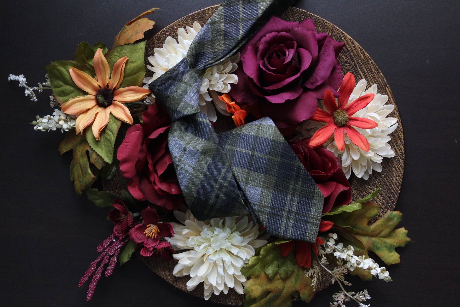 Oakes Plaid Cotton Skinny Tie necktie Tie Mood- Tilden Co.