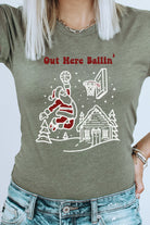 Basketball Santa Claus Out Here Ballin Graphic Tee - Final Sale (Sizes S, M) Graphic T-Shirt Kissed Apparel- Tilden Co.