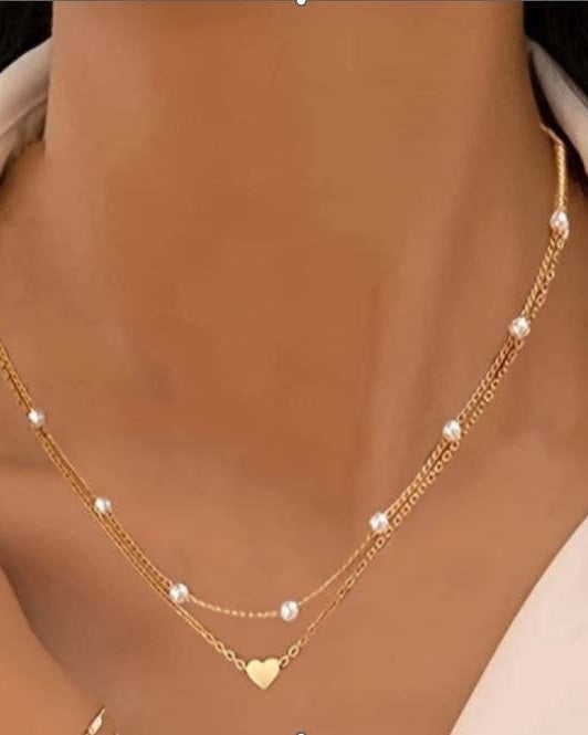 Layered Necklace| 40NK9436 Gold Gold necklace JOSSLYN by wall to wall- Tilden Co.