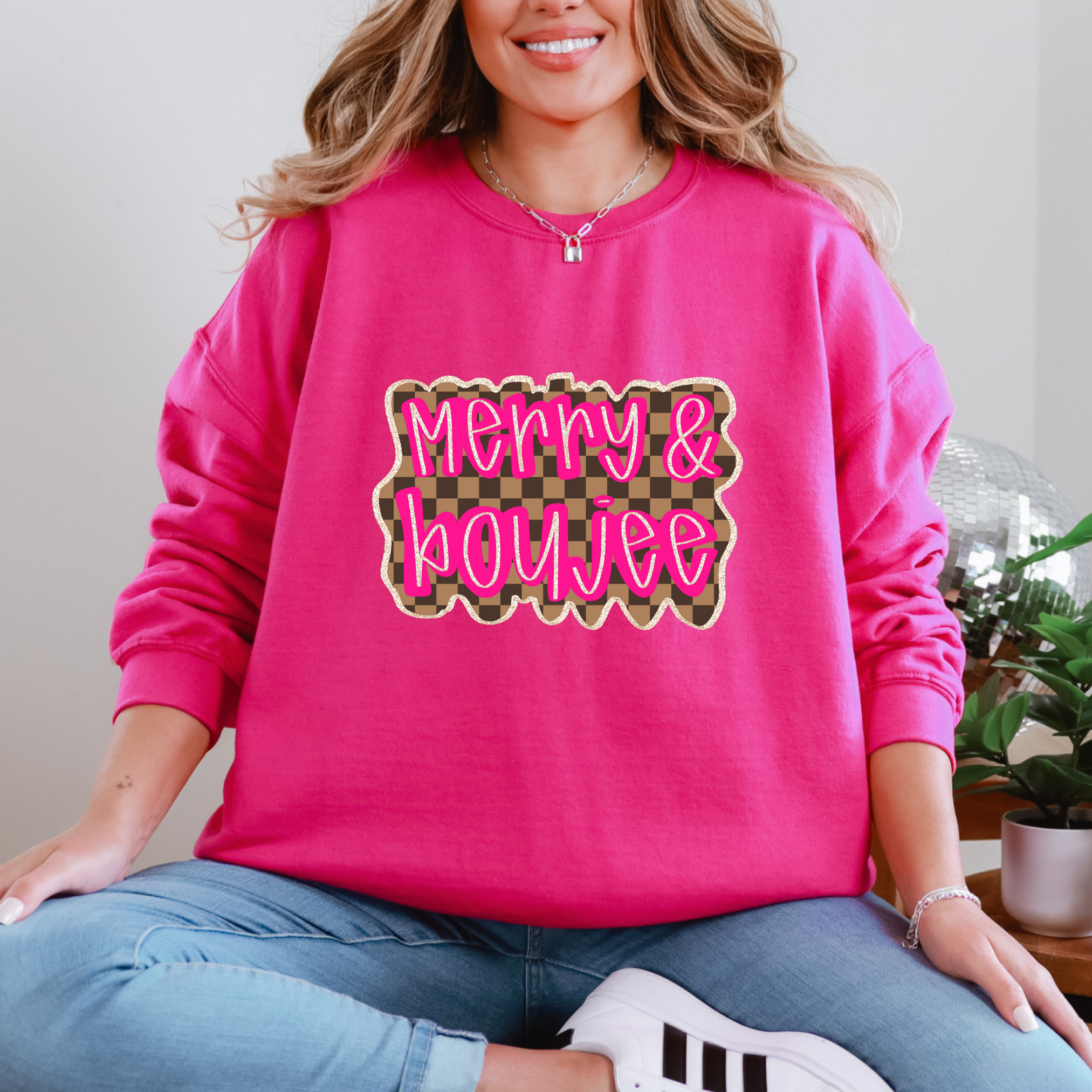Merry & Boujee Graphic Tee and Sweatshirt Womens Ave Shops- Tilden Co.