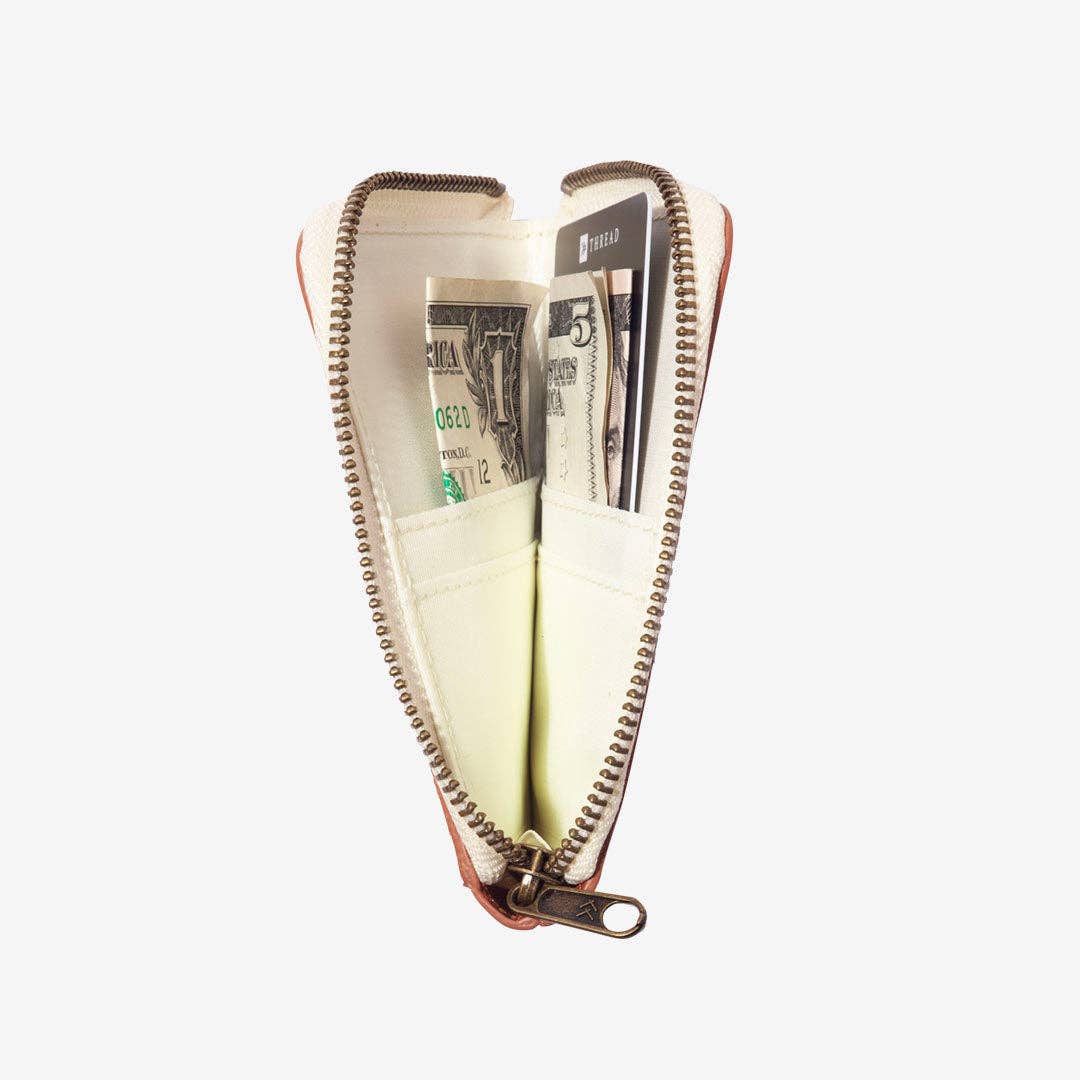 Mozi - Leather Zip Wallet Wallets & Money Clips Thread- Tilden Co.