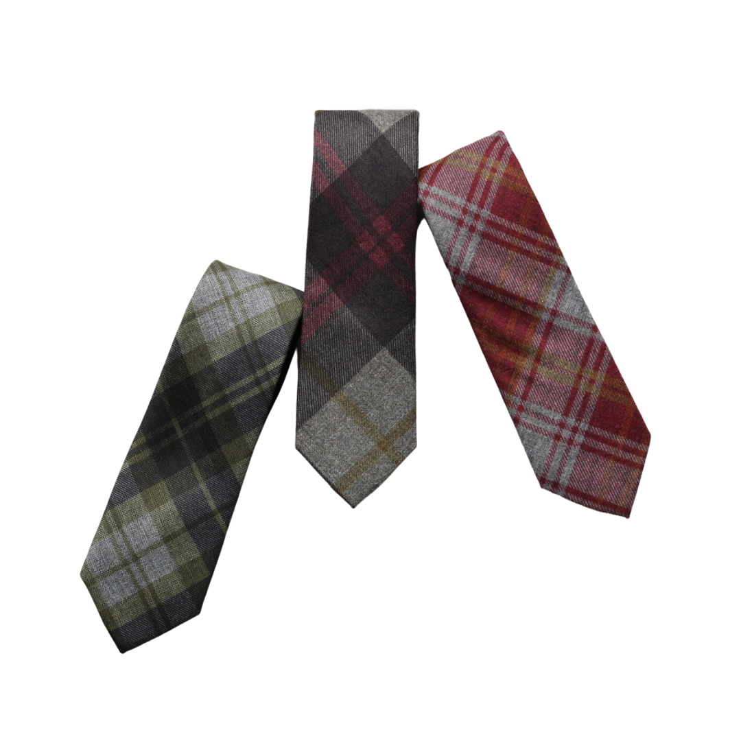 Oakes Plaid Cotton Skinny Tie necktie Tie Mood- Tilden Co.
