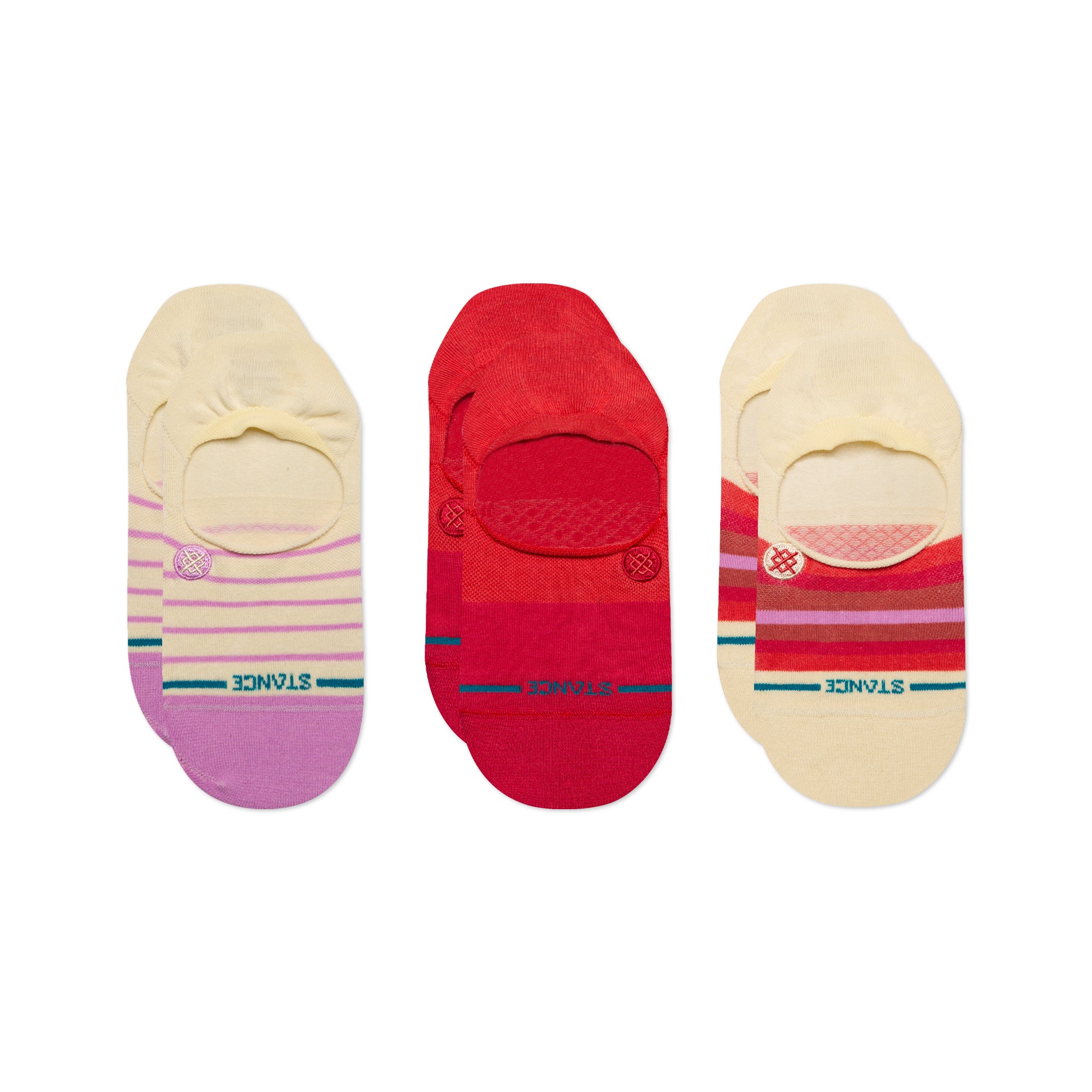 Stance Cotton No Show Socks 3 Pack in Pink No Show Socks Stance- Tilden Co.