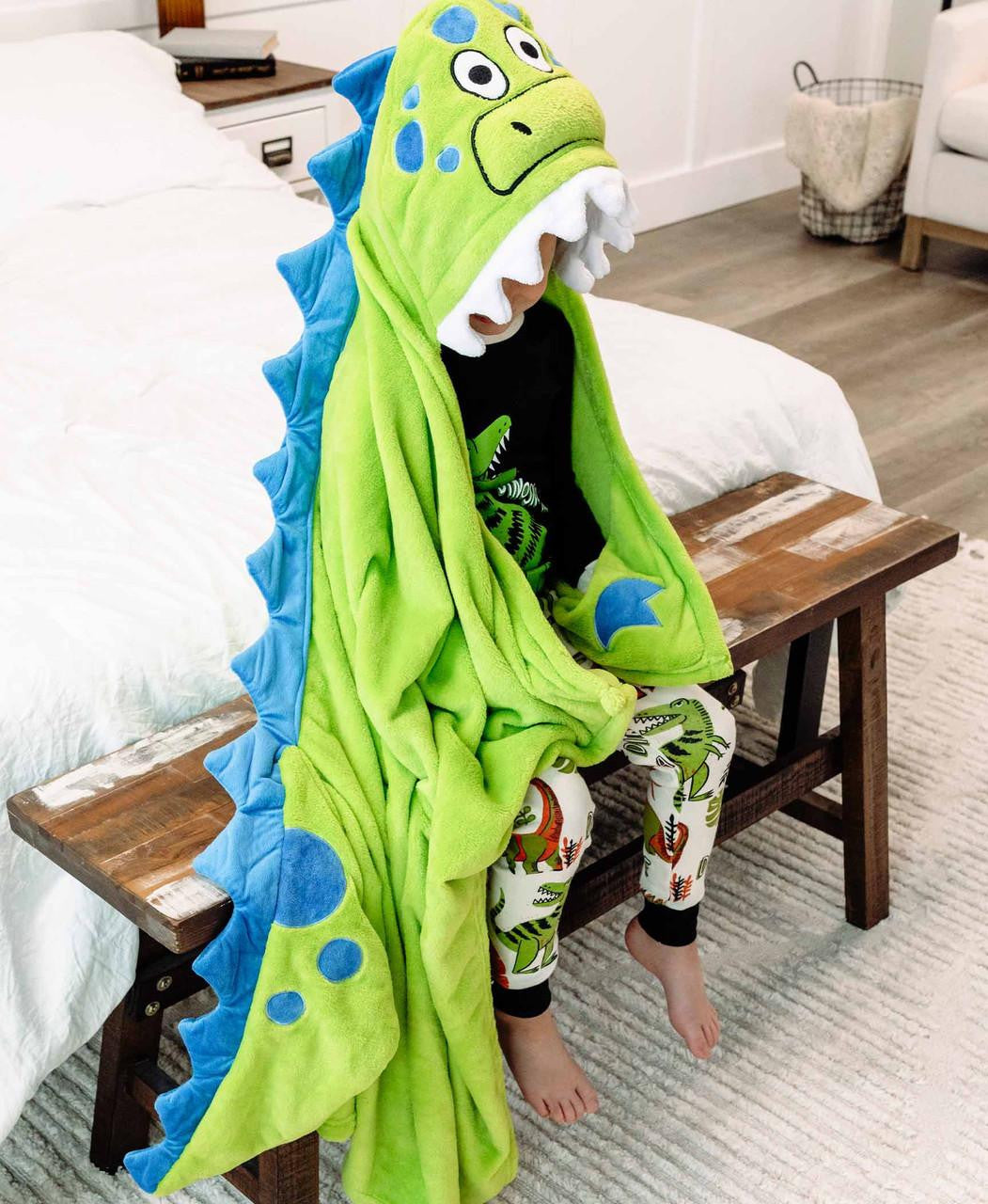 Dinosaur Kid's Hooded Blanket Blanket LazyOne- Tilden Co.