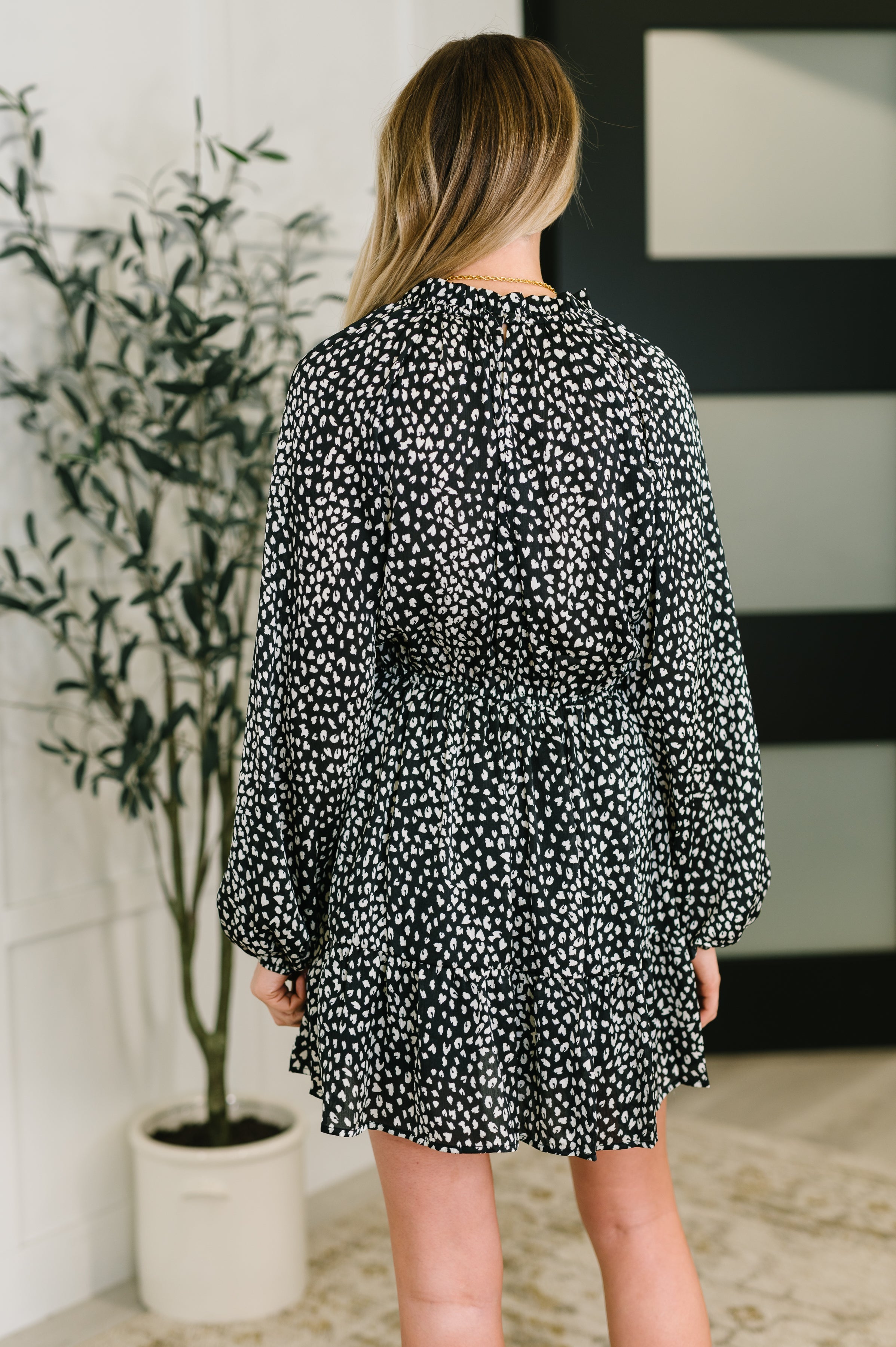 A Cheeky Little Time Tiered Dress in Black Womens Ave Shops- Tilden Co.