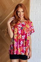 Flit About Floral Top in Pink Tops Ave Shops- Tilden Co.