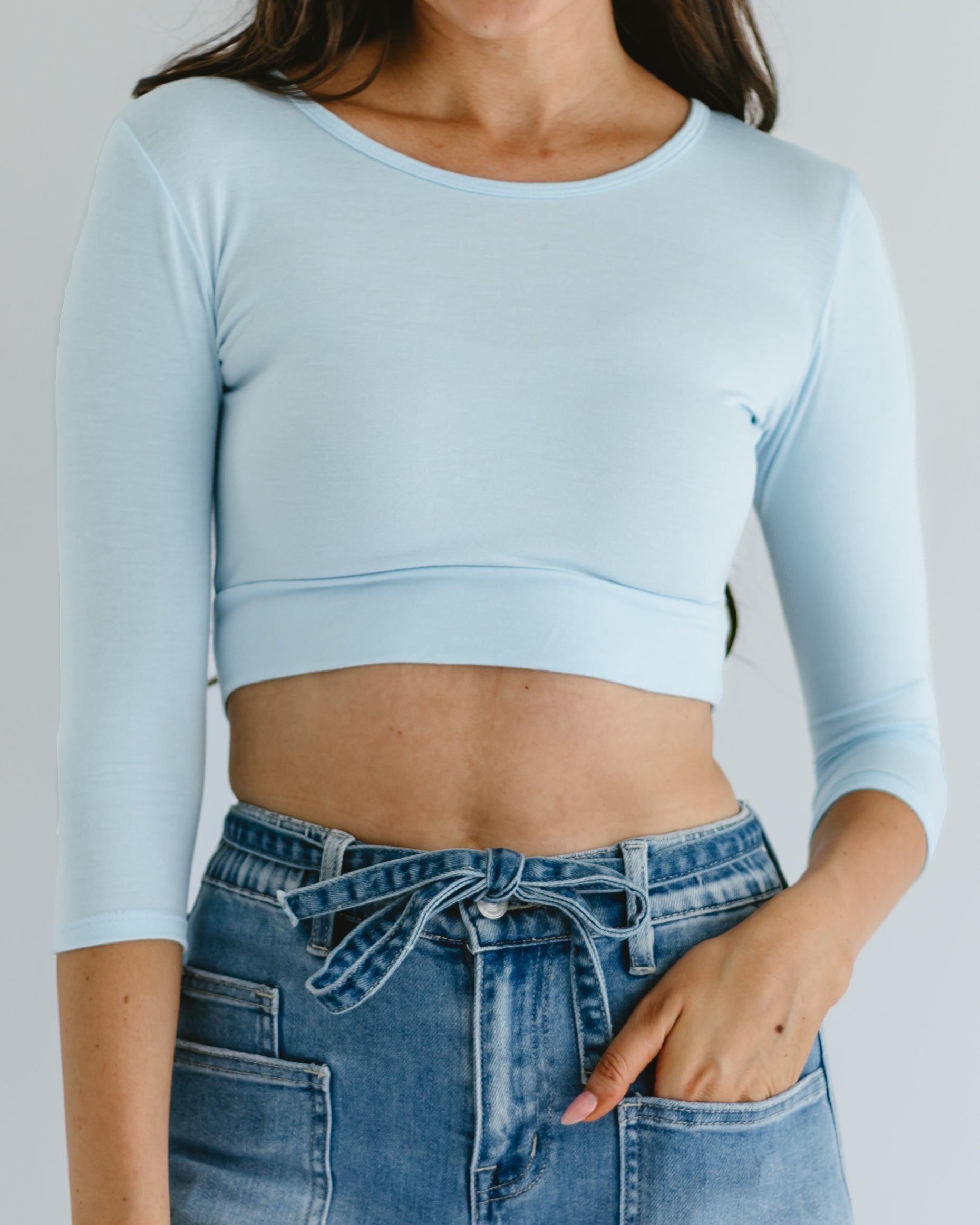 Classic 3/4 Sleeve Halftee Layering Top HALFTEE Layering Fashions- Tilden Co.