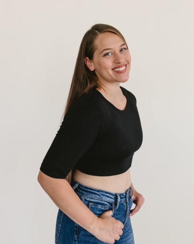 Crew Neck Elbow Sleeve Halftee Elbow Sleeve HALFTEE Layering Fashions- Tilden Co.