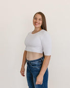 Crew Neck Elbow Sleeve Halftee Elbow Sleeve HALFTEE Layering Fashions- Tilden Co.