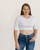 Crew Neck Elbow Sleeve Halftee Elbow Sleeve HALFTEE Layering Fashions- Tilden Co.