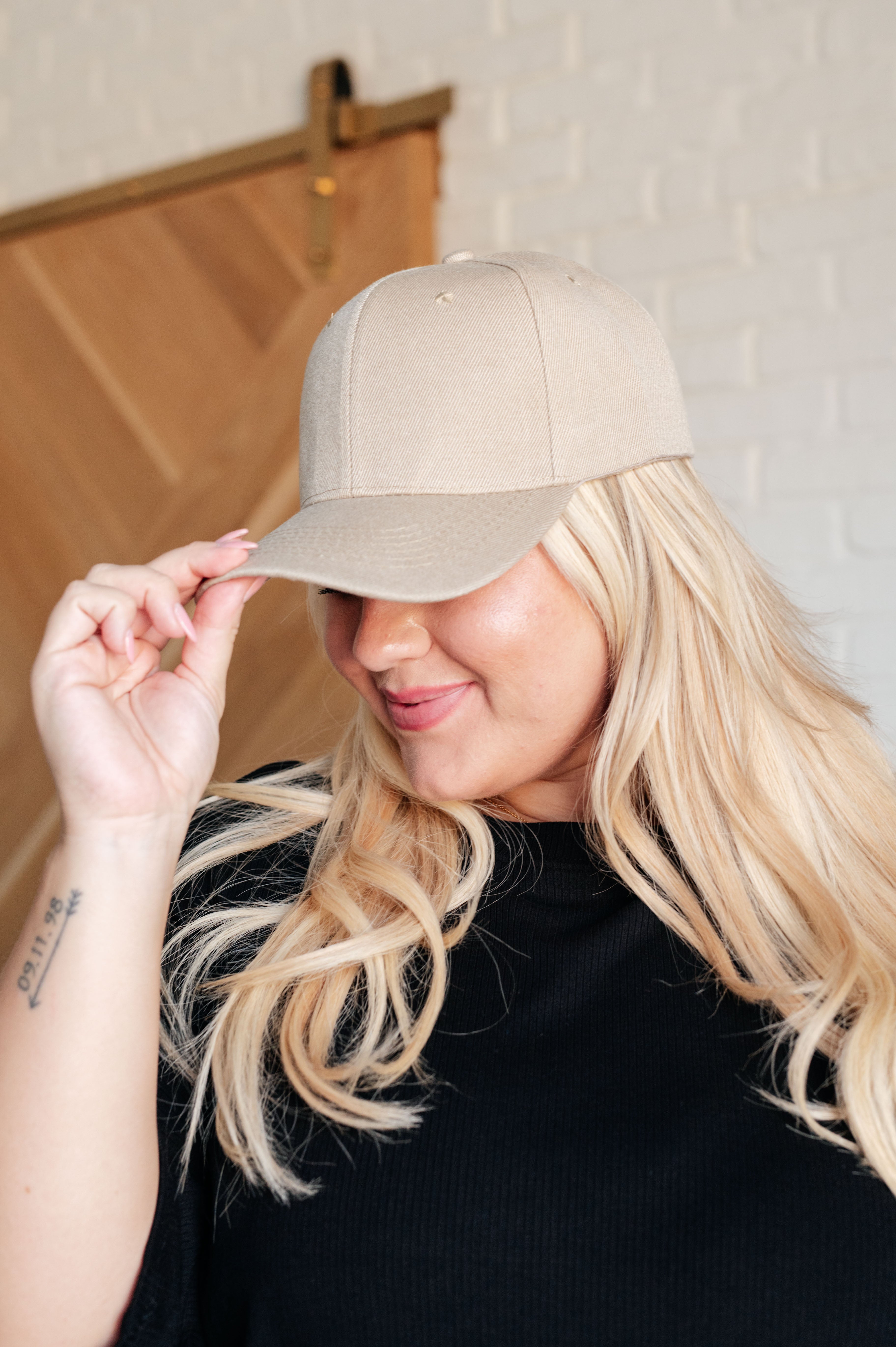 Basic Babe Ball Cap in Khaki Accessories Ave Shops- Tilden Co.