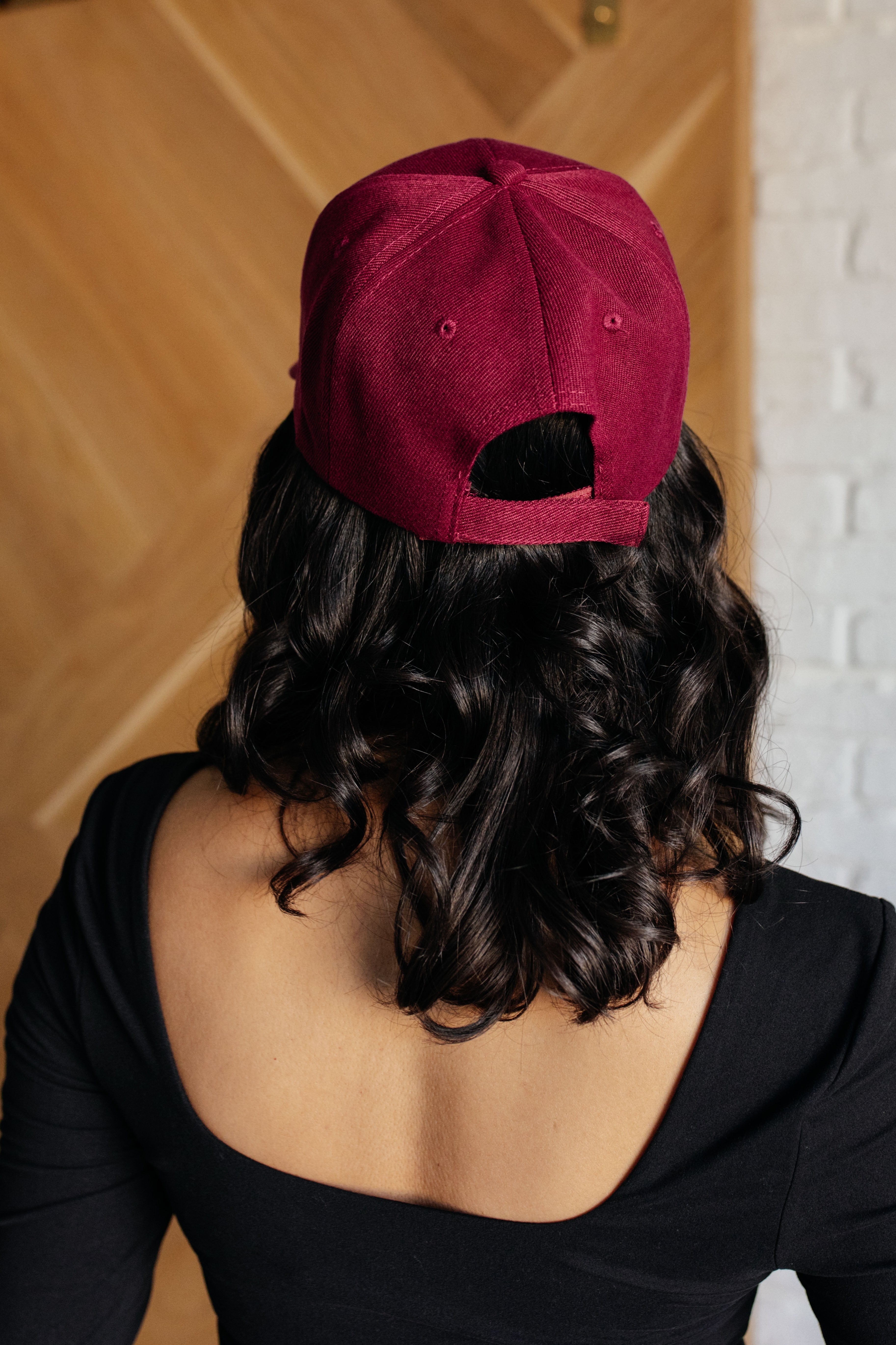 Basic Babe Ball Cap in Wine Accessories Ave Shops- Tilden Co.