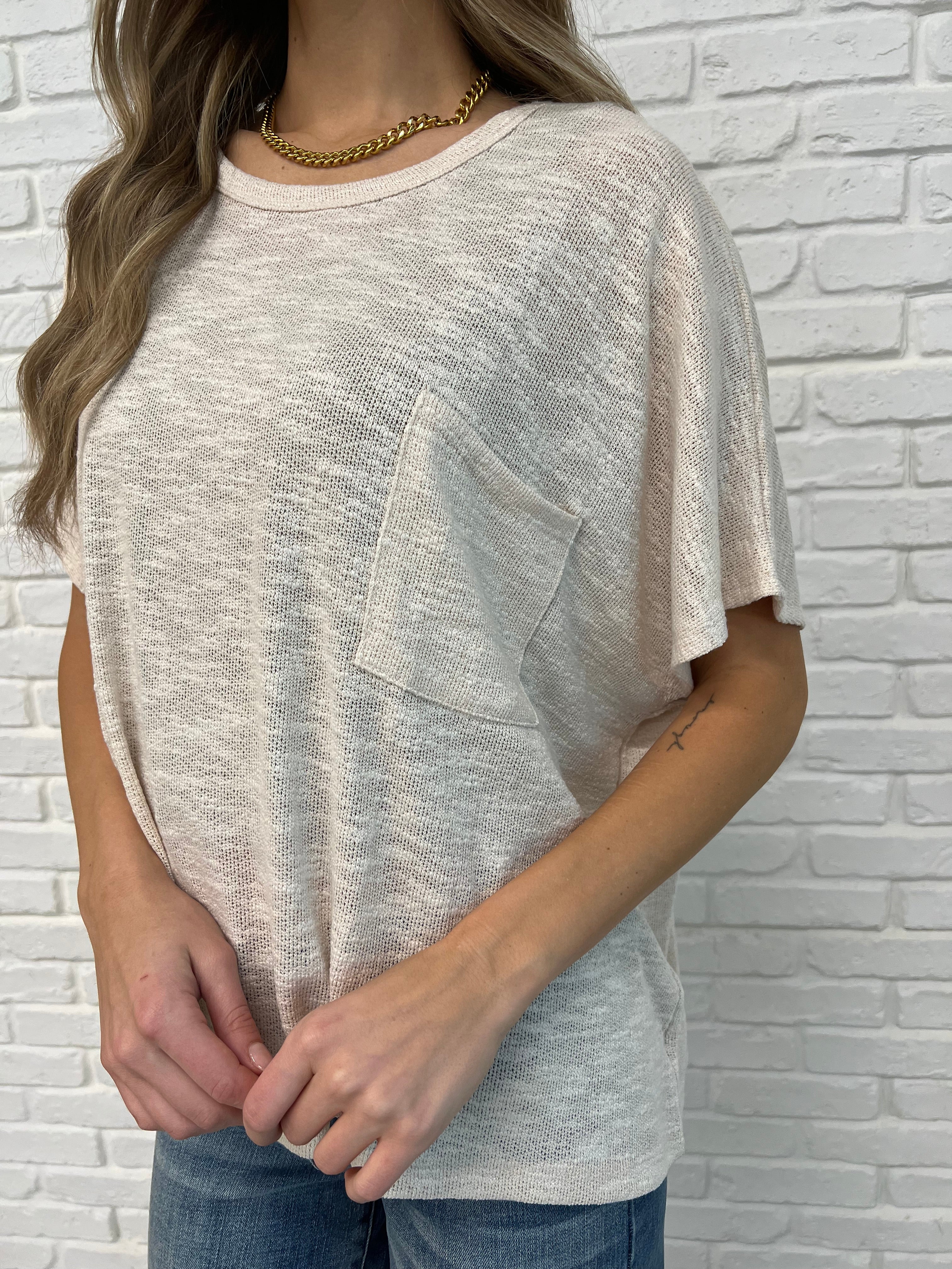 Basically Flowing Dolman Sleeve Top in Sand Beige Womens Ave Shops- Tilden Co.