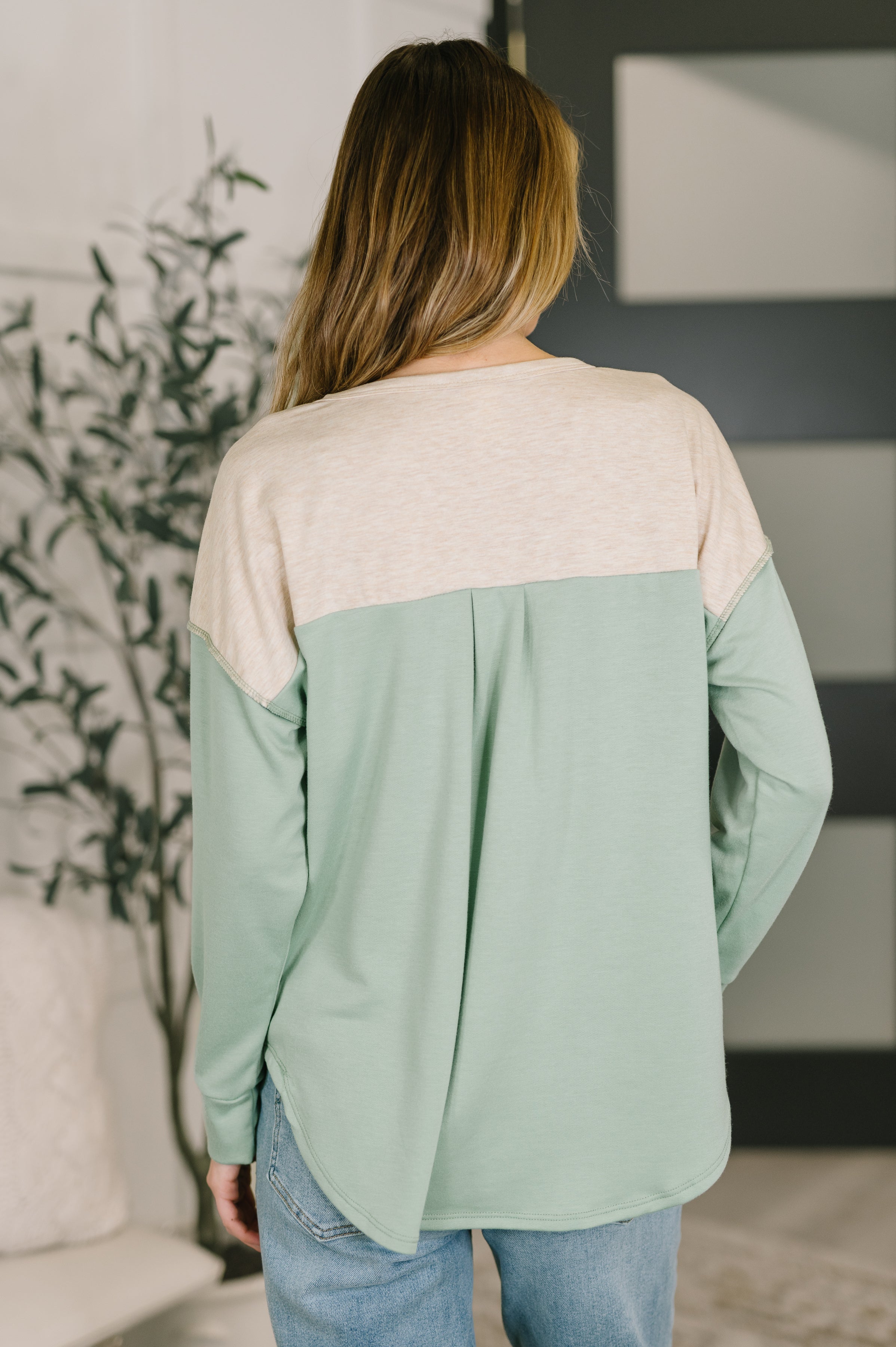 Because I Can Drop Shoulder Henley Top T-Shirt Ave Shops- Tilden Co.