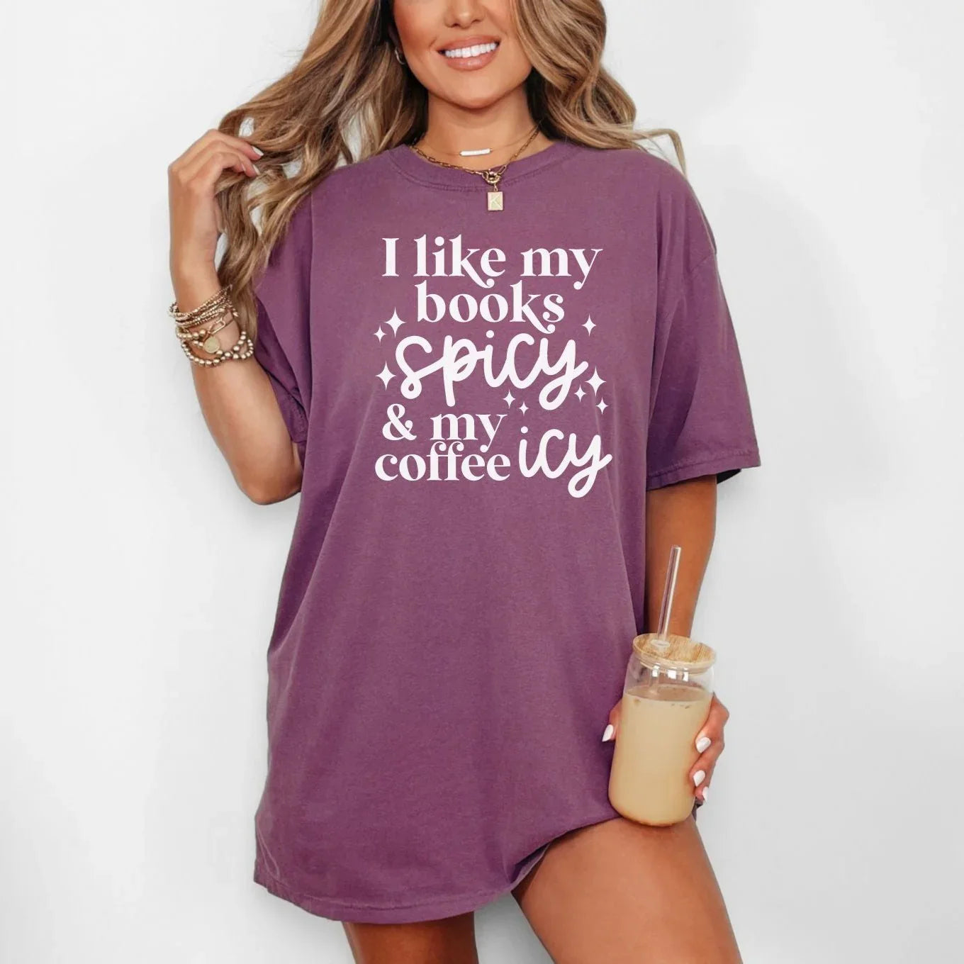 I Like My Books Spicy Graphic Tee Womens Ave Shops- Tilden Co.