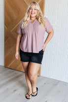 Best Chance Pleat Front Blouse Tops Ave Shops- Tilden Co.