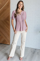 Best Chance Pleat Front Blouse Tops Ave Shops- Tilden Co.