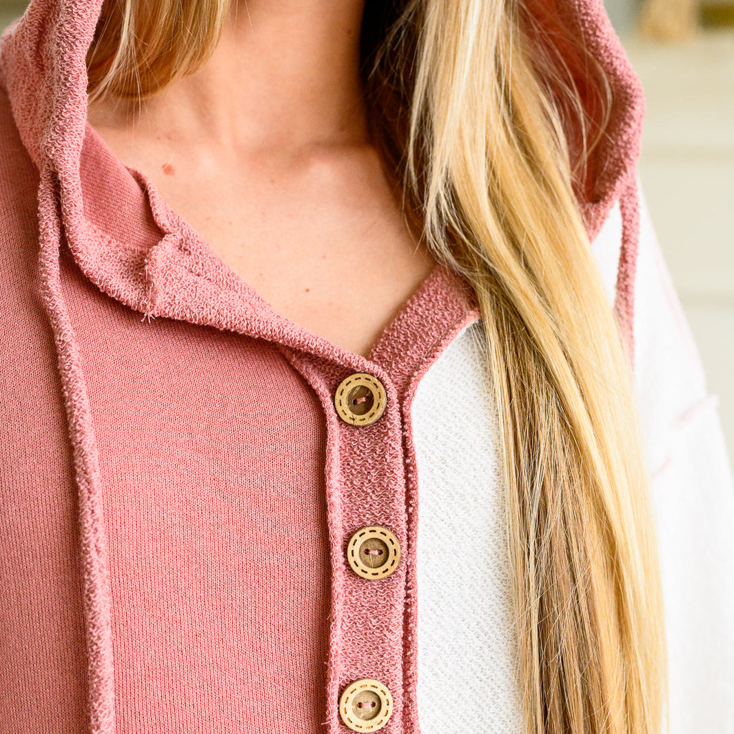 Best On The Block Color Block Hoodie Tops Ave Shops- Tilden Co.