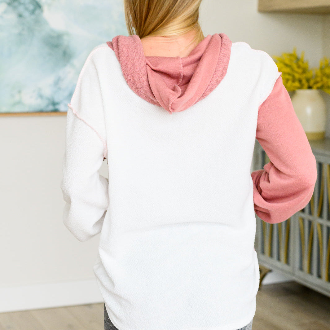 Best On The Block Color Block Hoodie Tops Ave Shops- Tilden Co.
