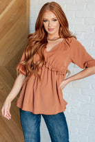 Better Than Ever Ruffle Detail Blouse Tops Ave Shops- Tilden Co.