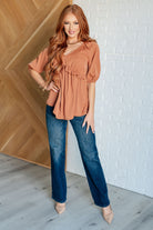 Better Than Ever Ruffle Detail Blouse Tops Ave Shops- Tilden Co.